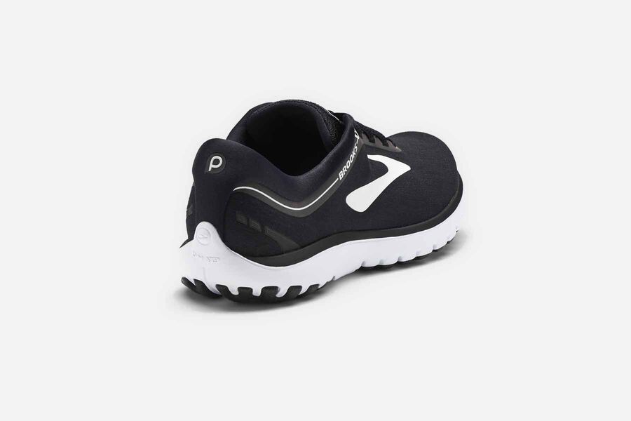 Brooks Pureflow 7 Road Running Shoes Womens - Black/White - UBMSO-4925